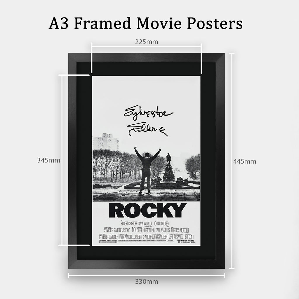 Rocky Movie Poster Sylvester Stallone A3 framed print, view 2