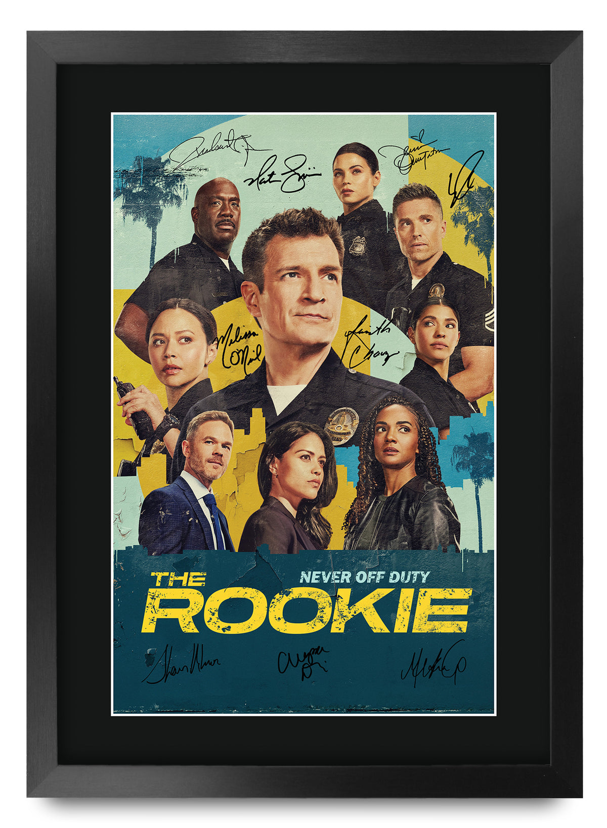 The Rookie (2018) Nathan Fillion A3 framed print