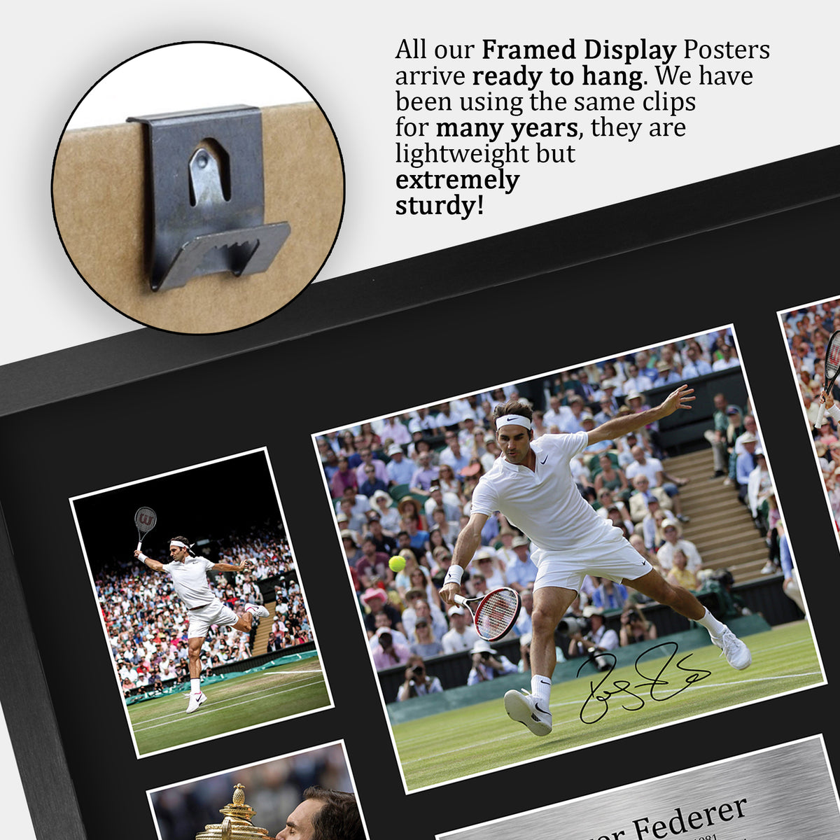 Roger Federer A3 framed print, view 5