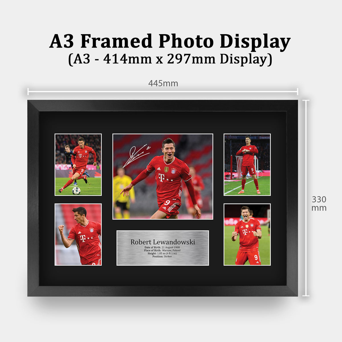 Robert Lewandowski A3 framed print, view 2