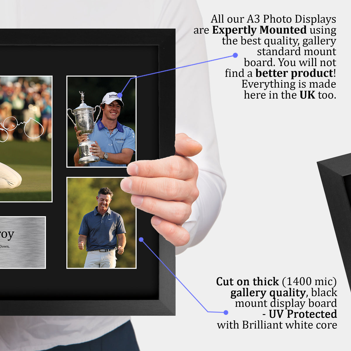 Rory McIlroy A3 framed print, view 4