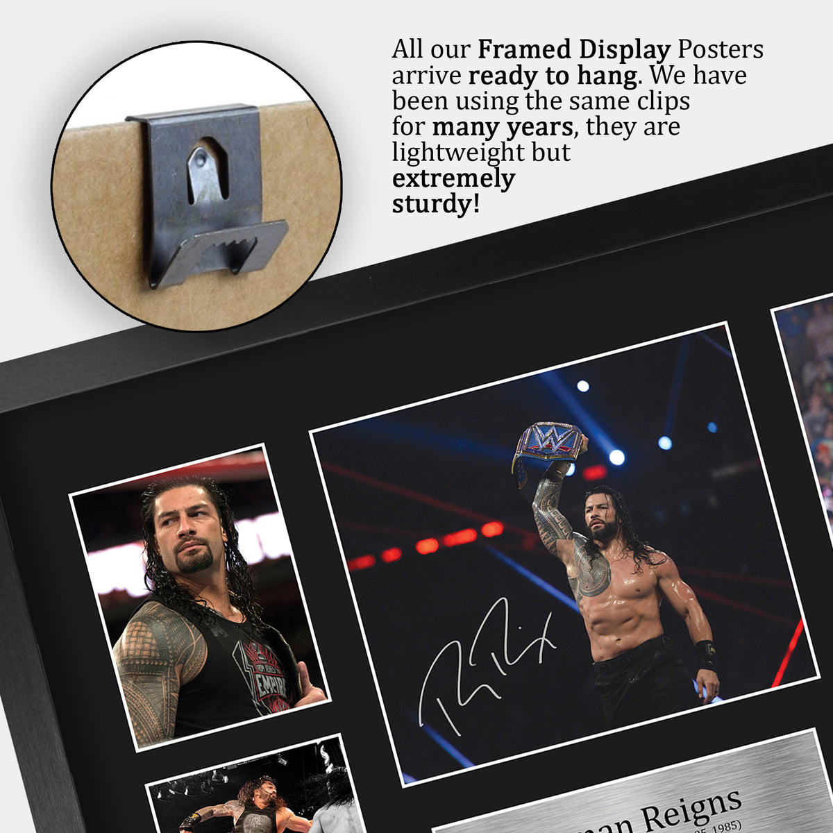 Roman Reigns A3 framed print, view 5