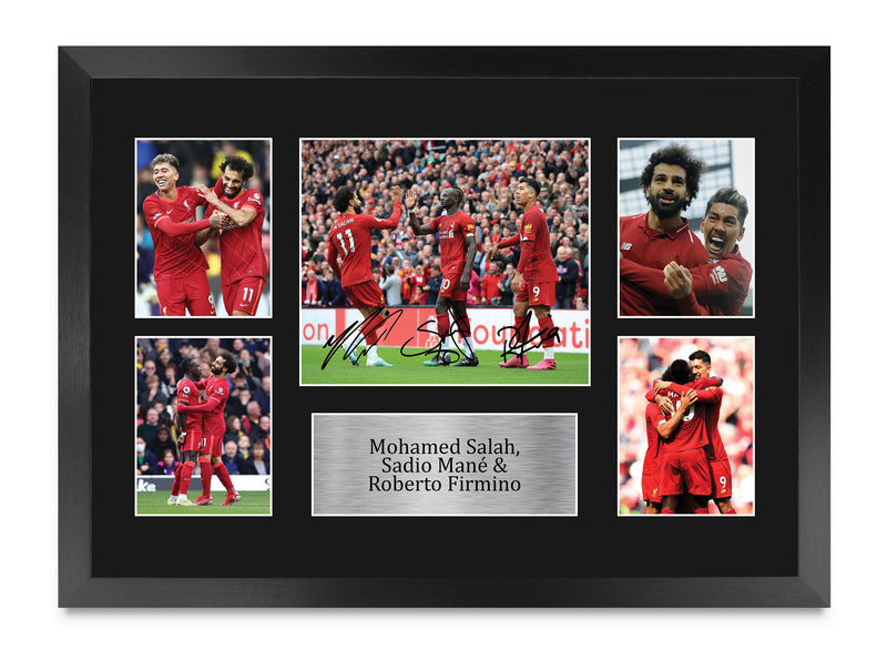 Mo Salah, Sadio Mane, Roberto Firmino A3 Framed Team A3 Framed Print