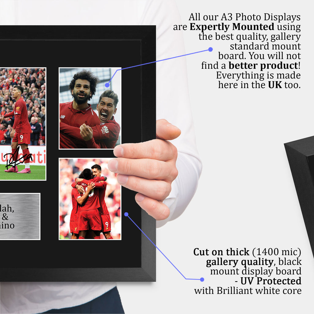 Mo Salah, Sadio Mane, Roberto Firmino A3 Framed Team A3 framed print, view 4