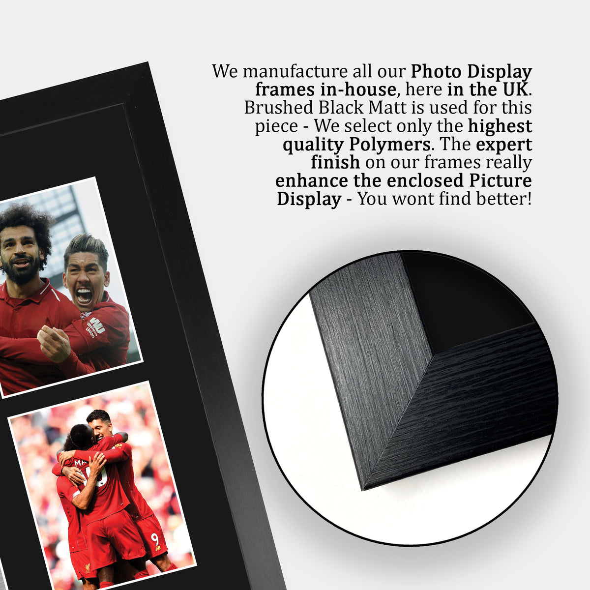 Mo Salah, Sadio Mane, Roberto Firmino A3 Framed Team A3 framed print, view 6