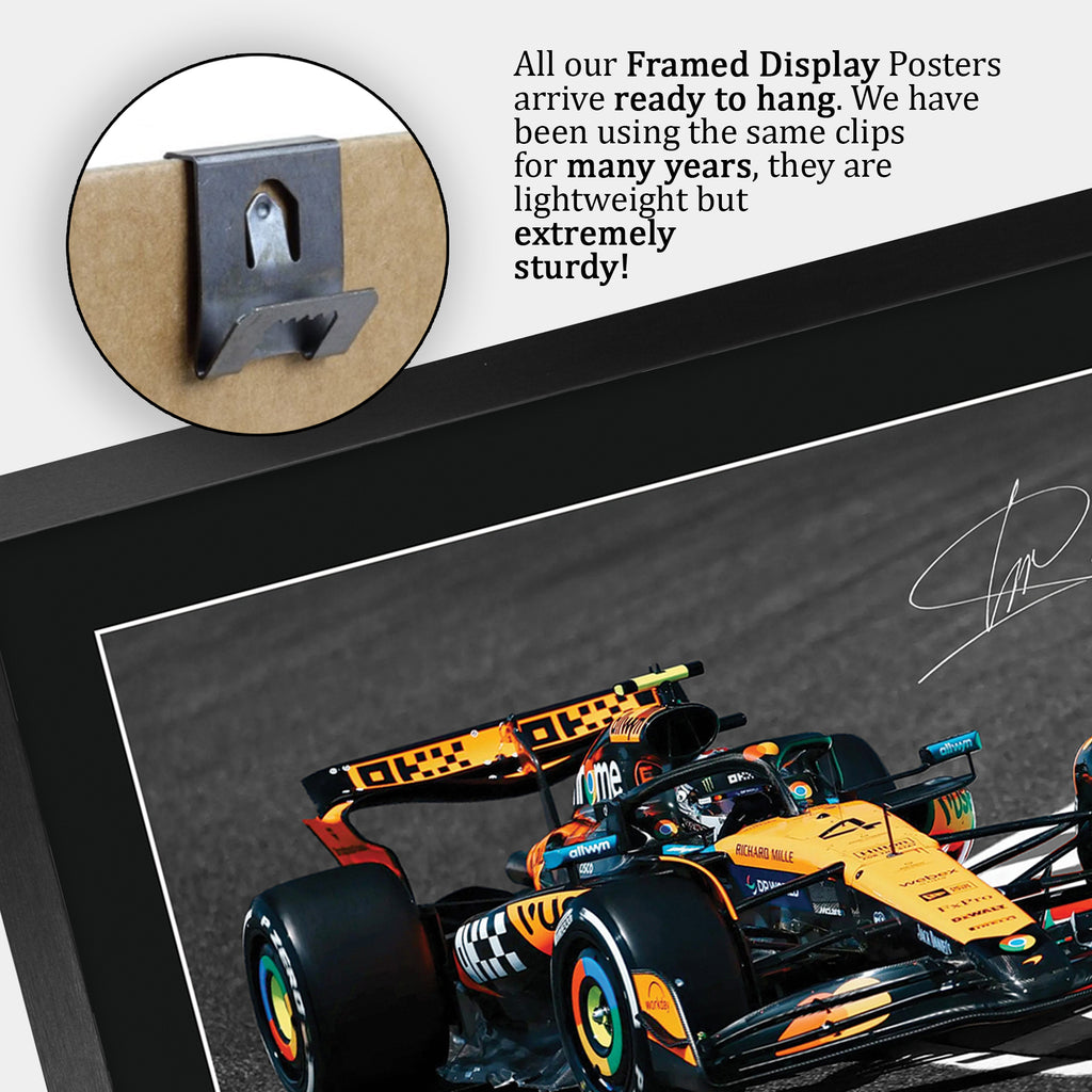 Lando Norris McLaren II A3 framed print, view 5