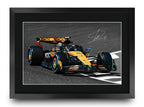 Lando Norris McLaren II A3 framed print