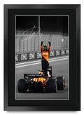 Lando Norris McLaren A3 framed print