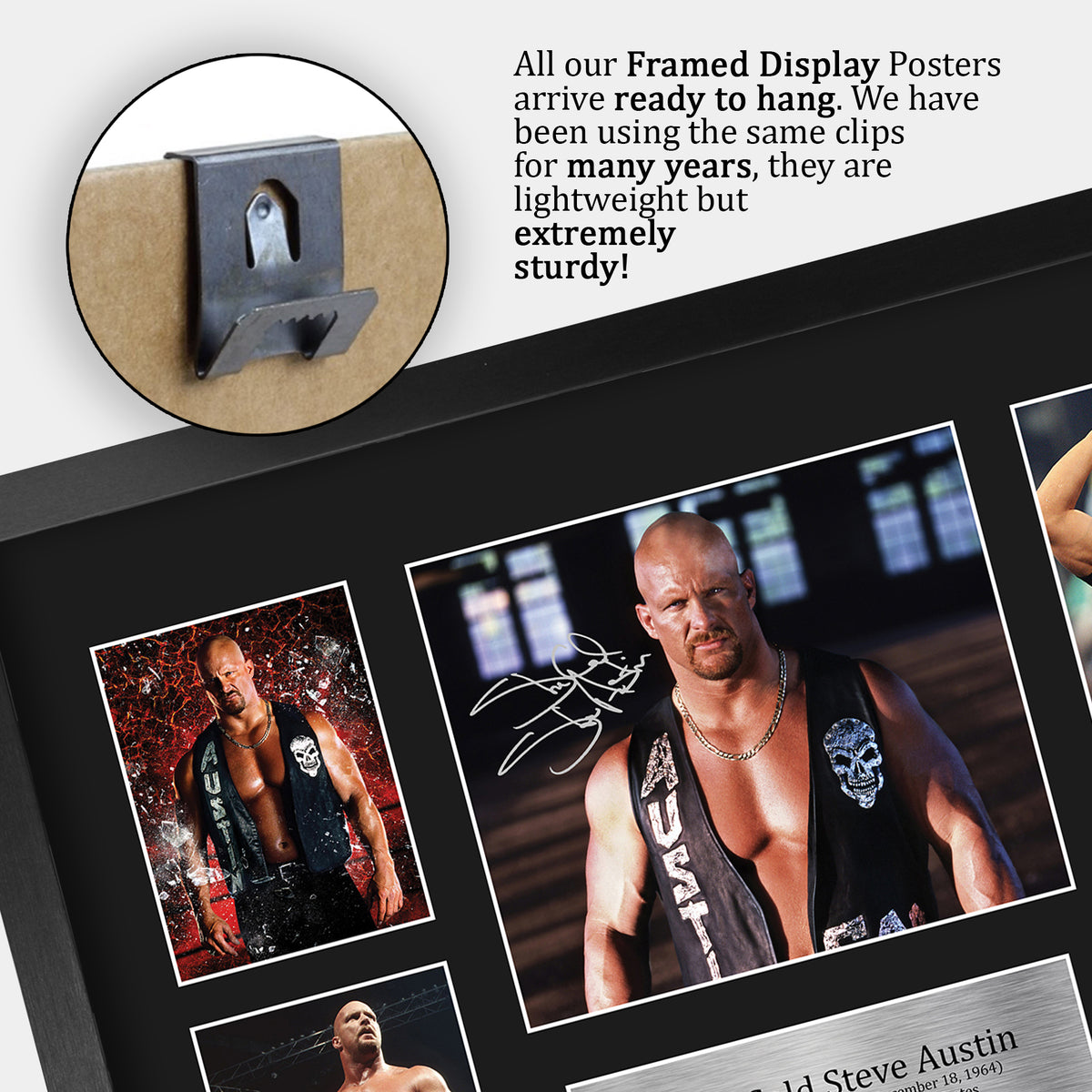 Stone Cold Steve Austin Wrestling A3 framed print, view 5
