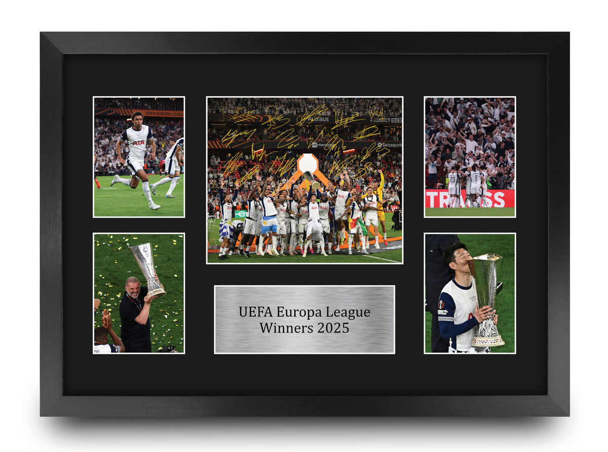 Europa League 2025 Winners Spurs A3 framed print