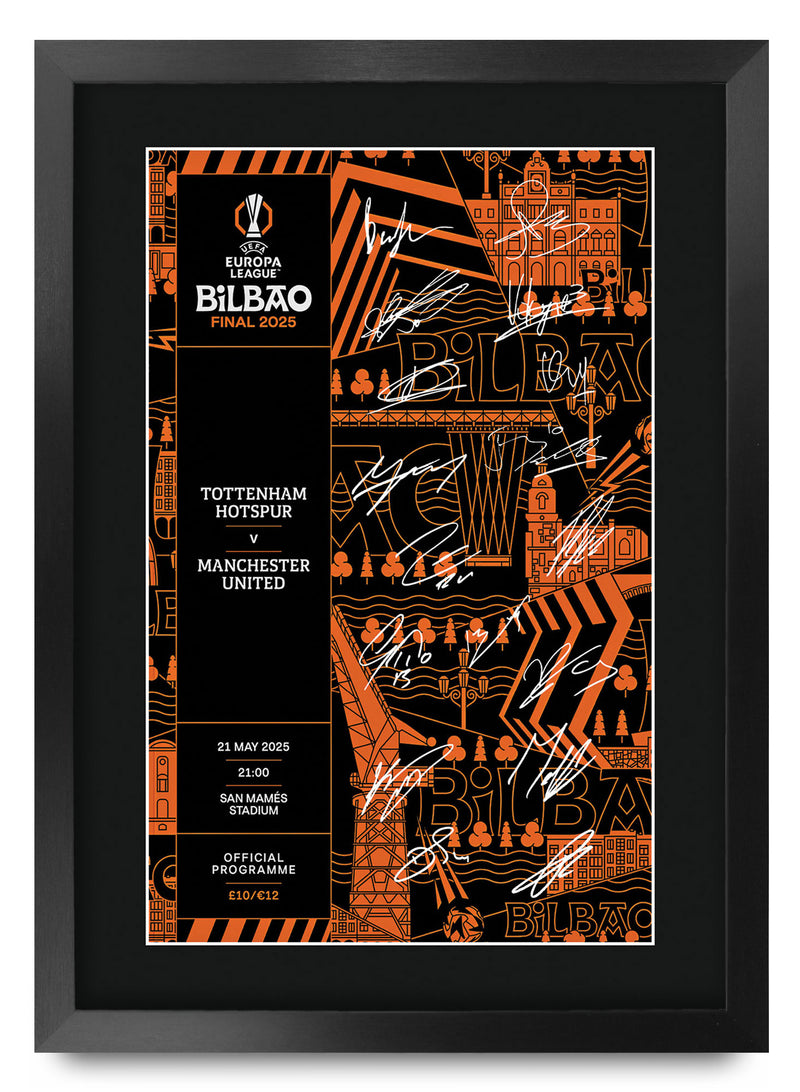Europa League Final 2025 Programme Cup Winners A3 Framed Print