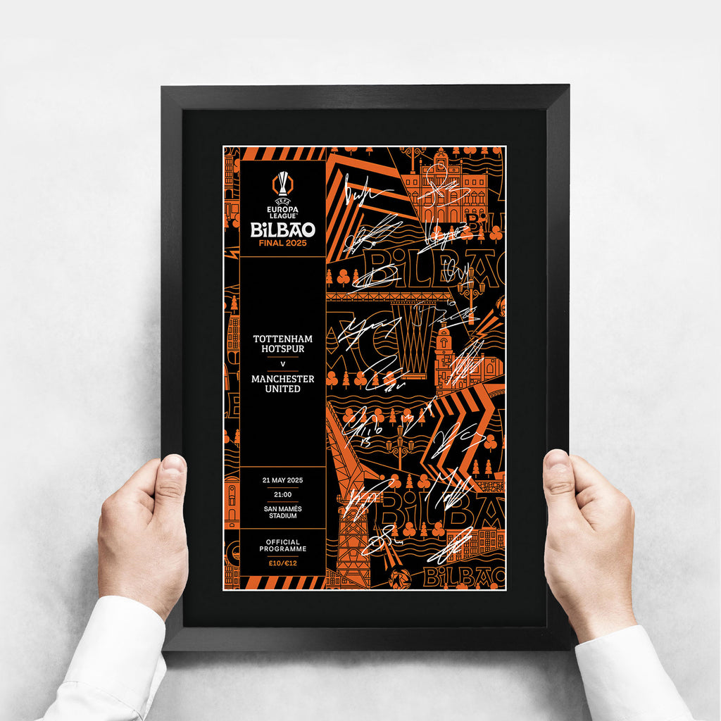 Europa League Final 2025 Programme Cup Winners A3 framed print, view 3