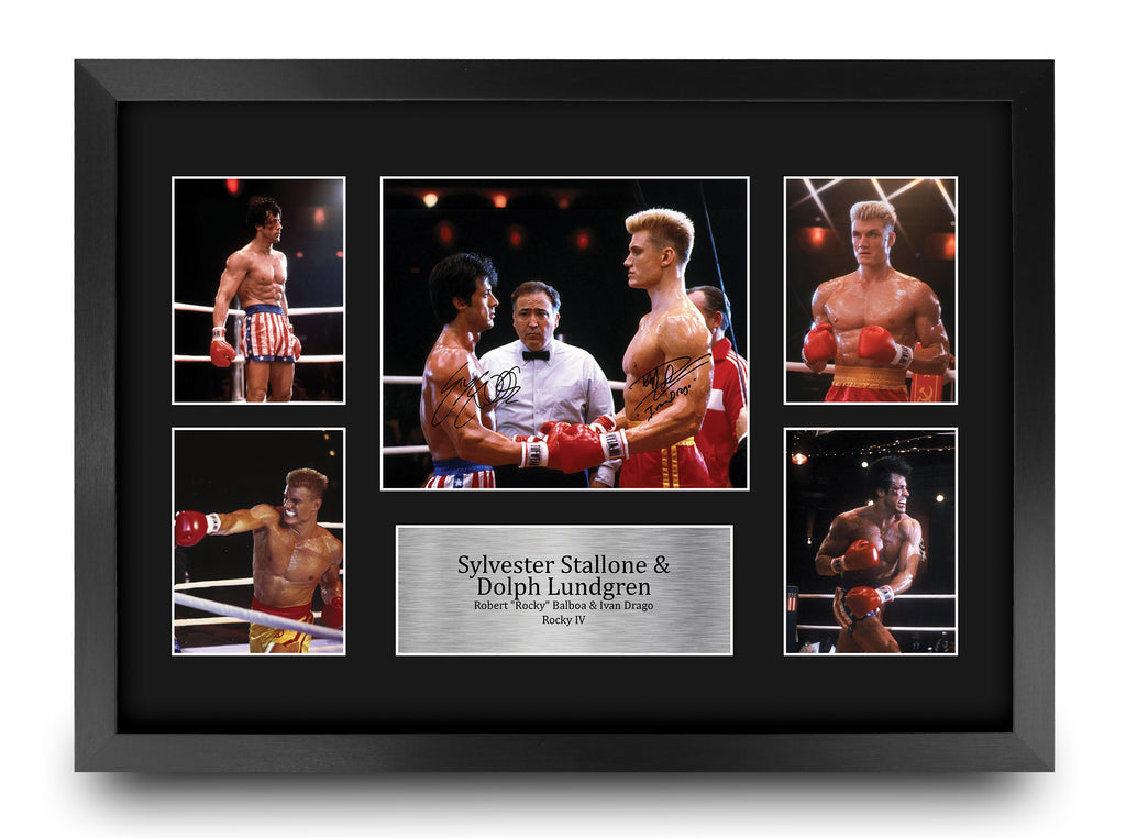Stallone & Lundgren Rocky 4 A3 framed print