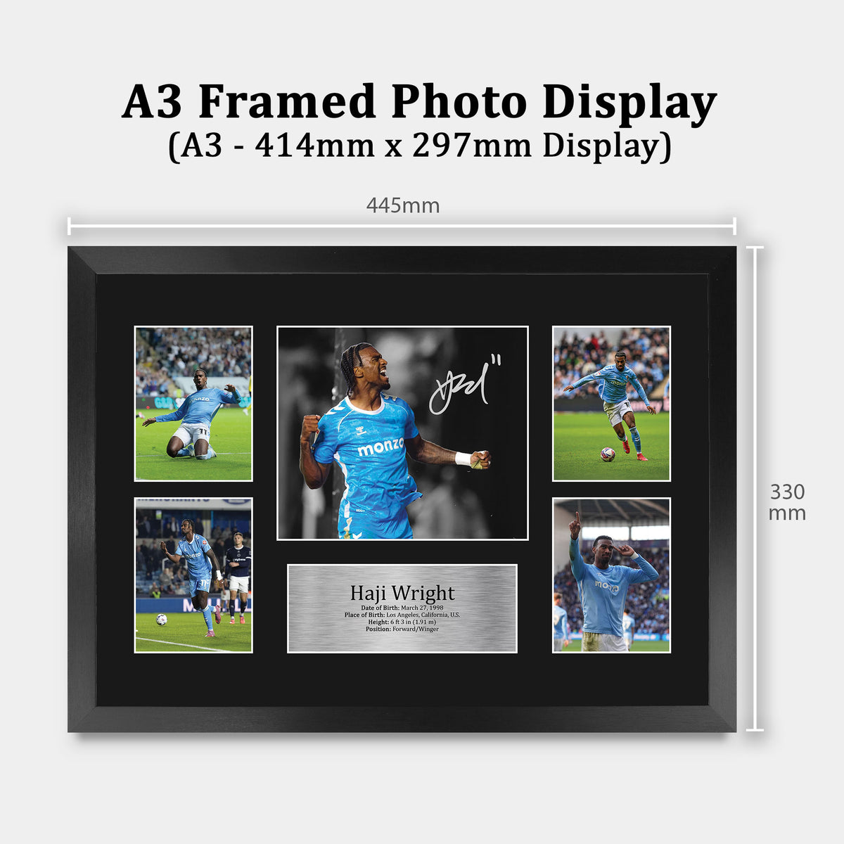 Haji Wright A3 framed print, view 2