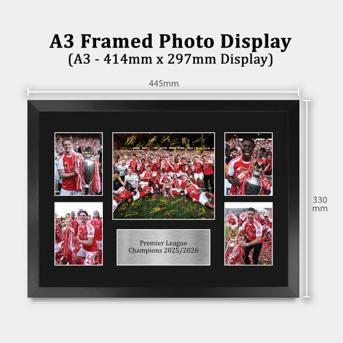 Arsenal Premier League Champions 25/26 Winners 2026 A3 framed print, view 2