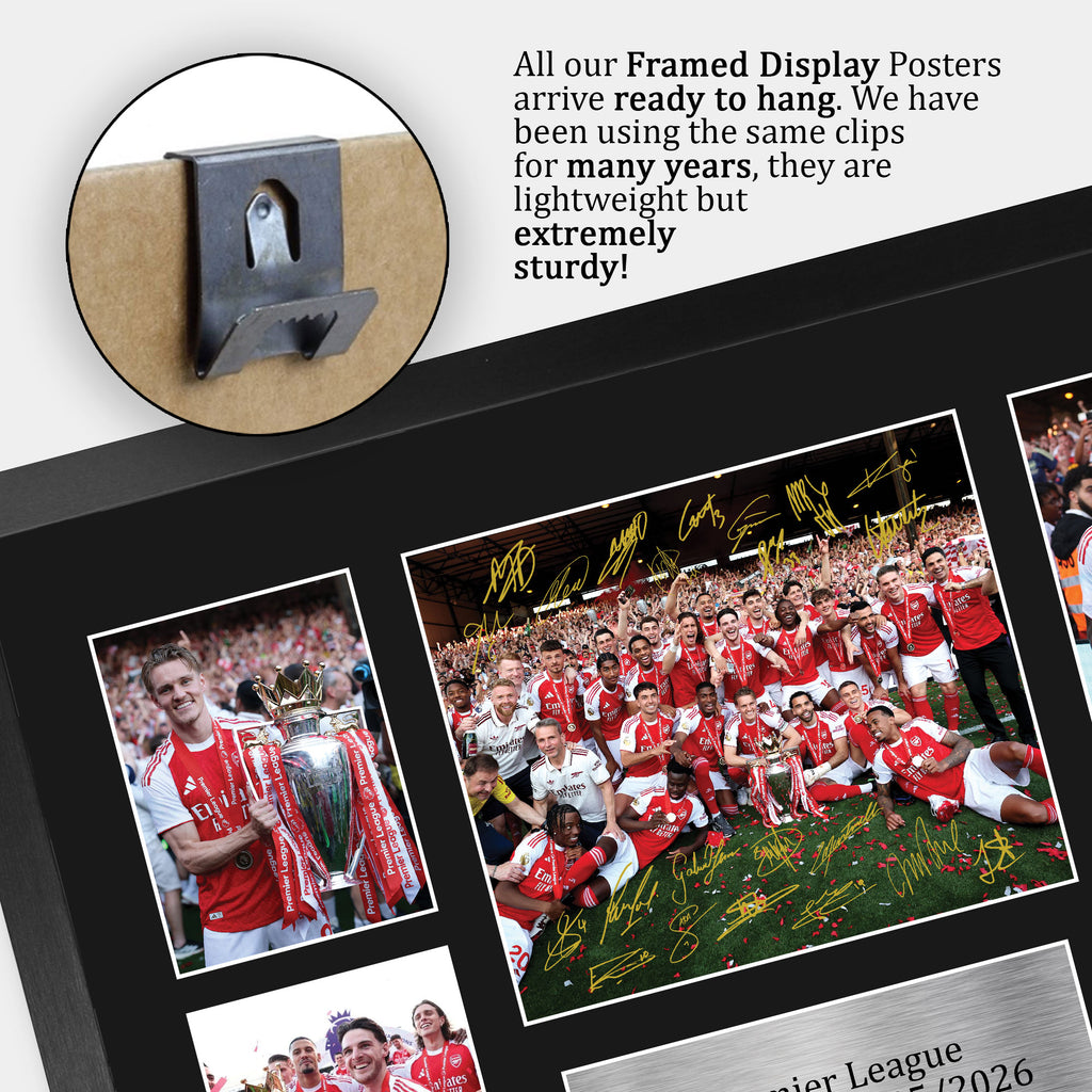 Arsenal Premier League Champions 25/26 Winners 2026 A3 framed print, view 5