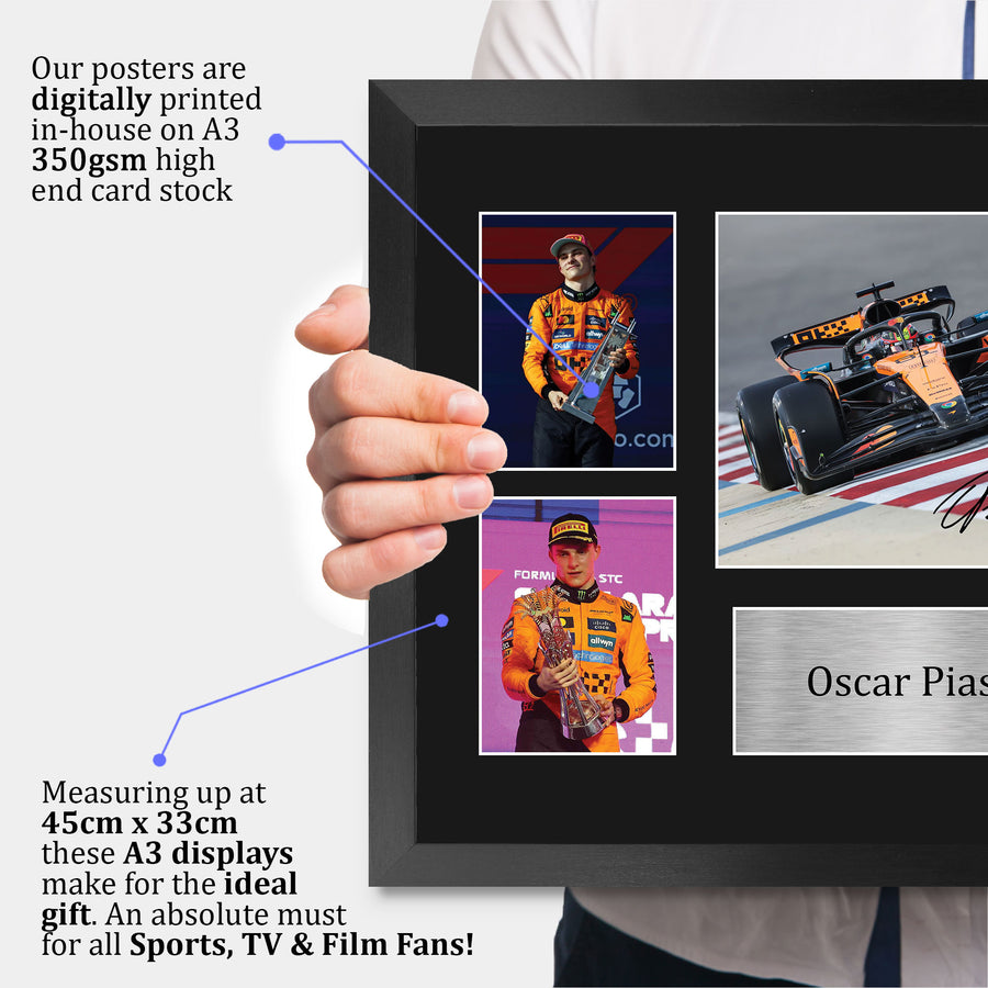 The framed print held up to show its size