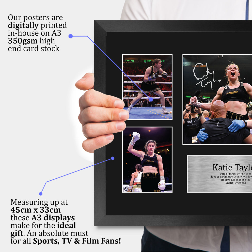Katie Taylor A3 framed print, view 3