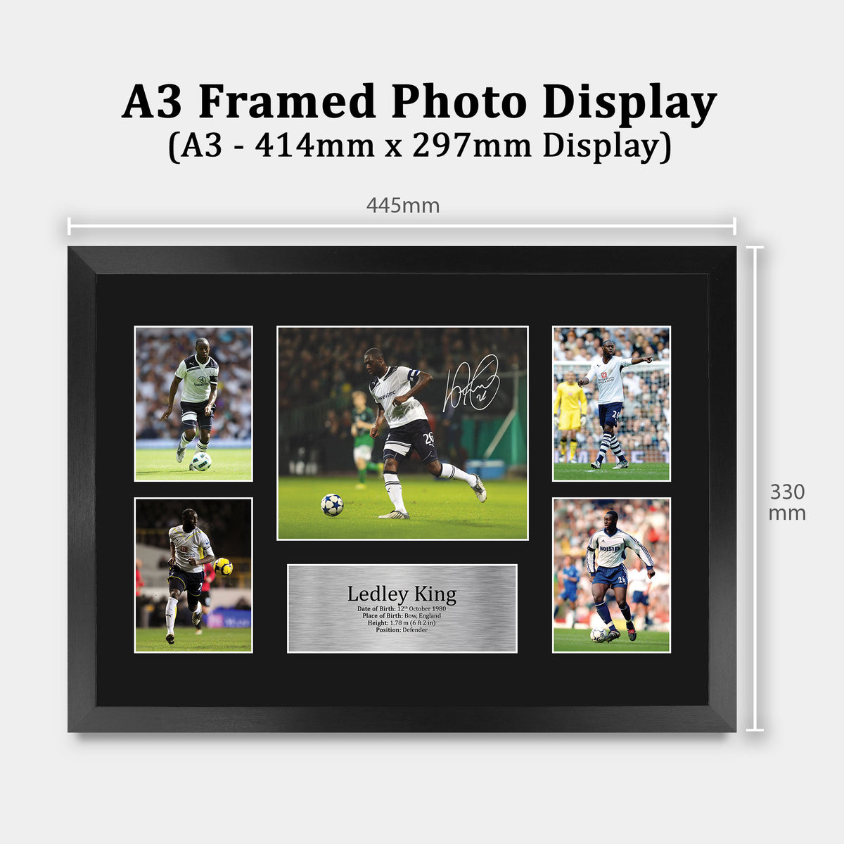 Ledley King A3 framed print, view 2