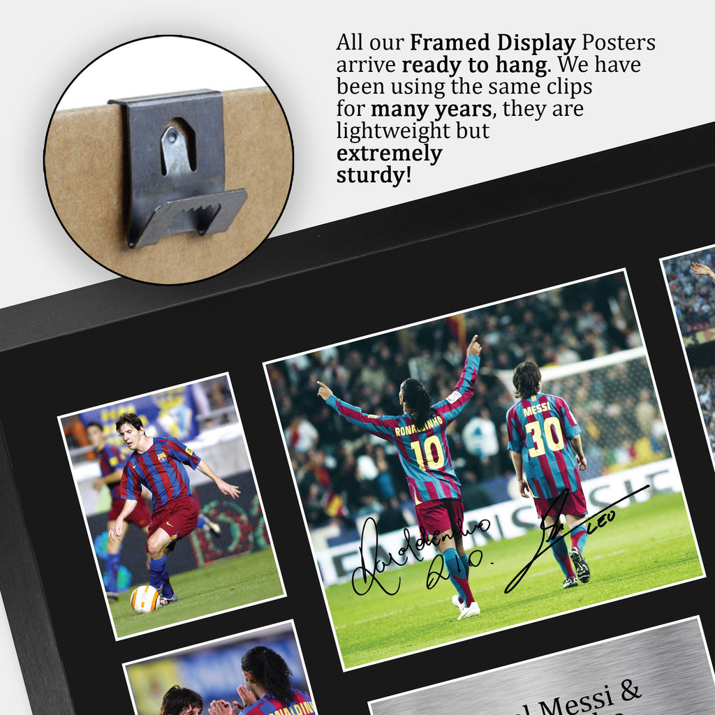 Messi & Ronaldinho A3 framed print, view 5