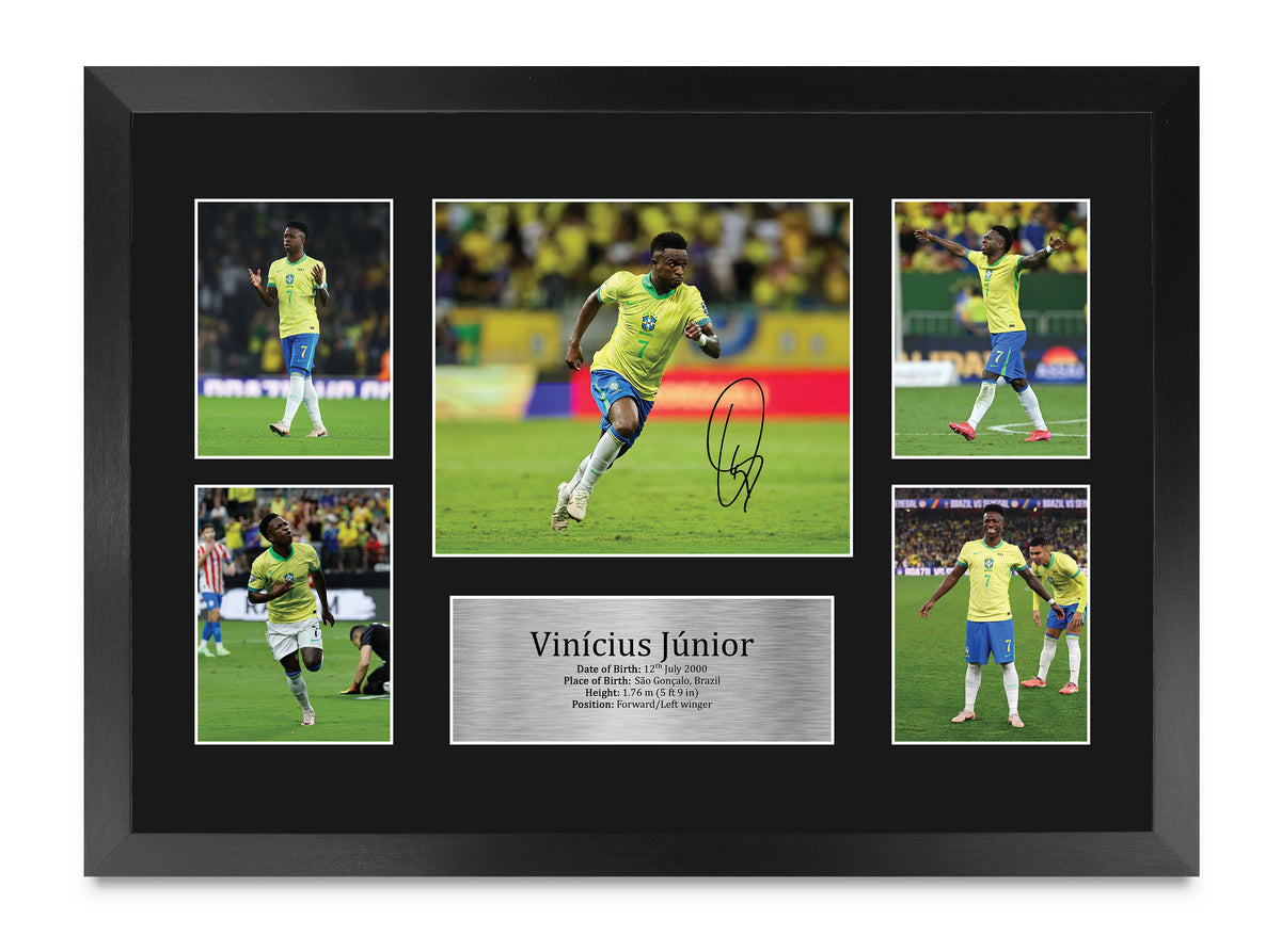Vinicius Junior Brazil A3 framed print