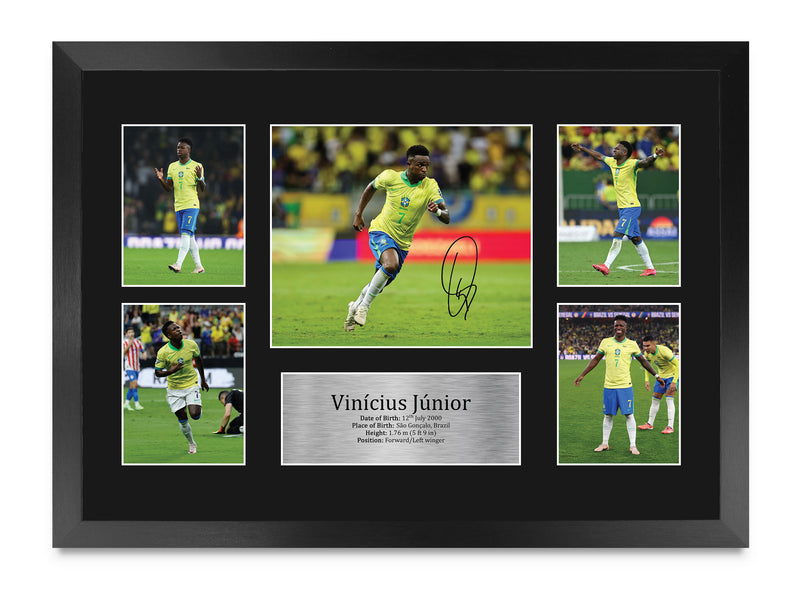 Vinicius Junior Brazil A3 Framed Print