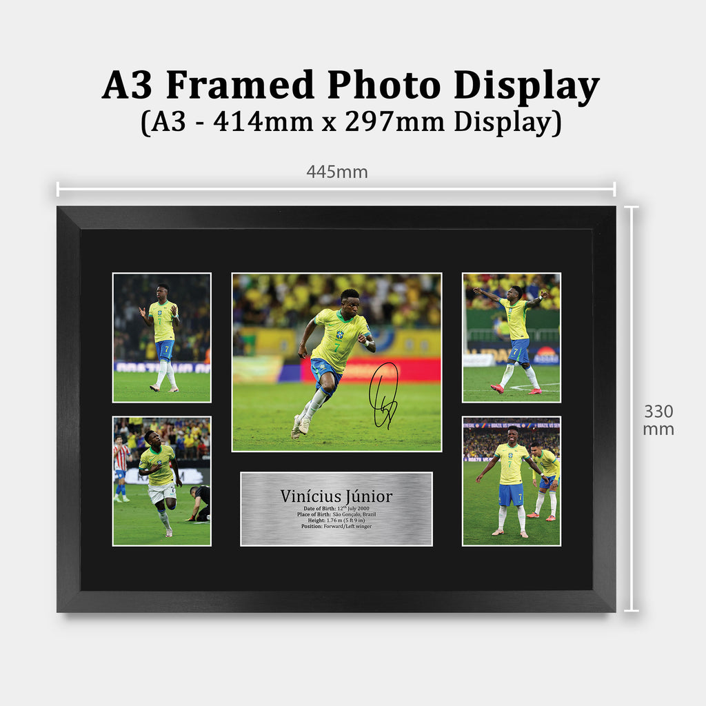Vinicius Junior Brazil A3 framed print, view 2