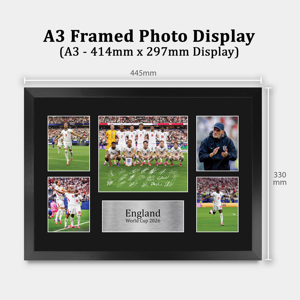 England World Cup Team A3 framed print, view 2