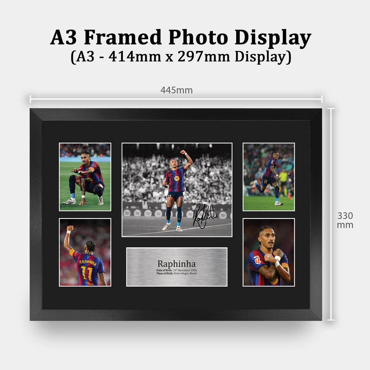 Raphinha A3 framed print, view 2