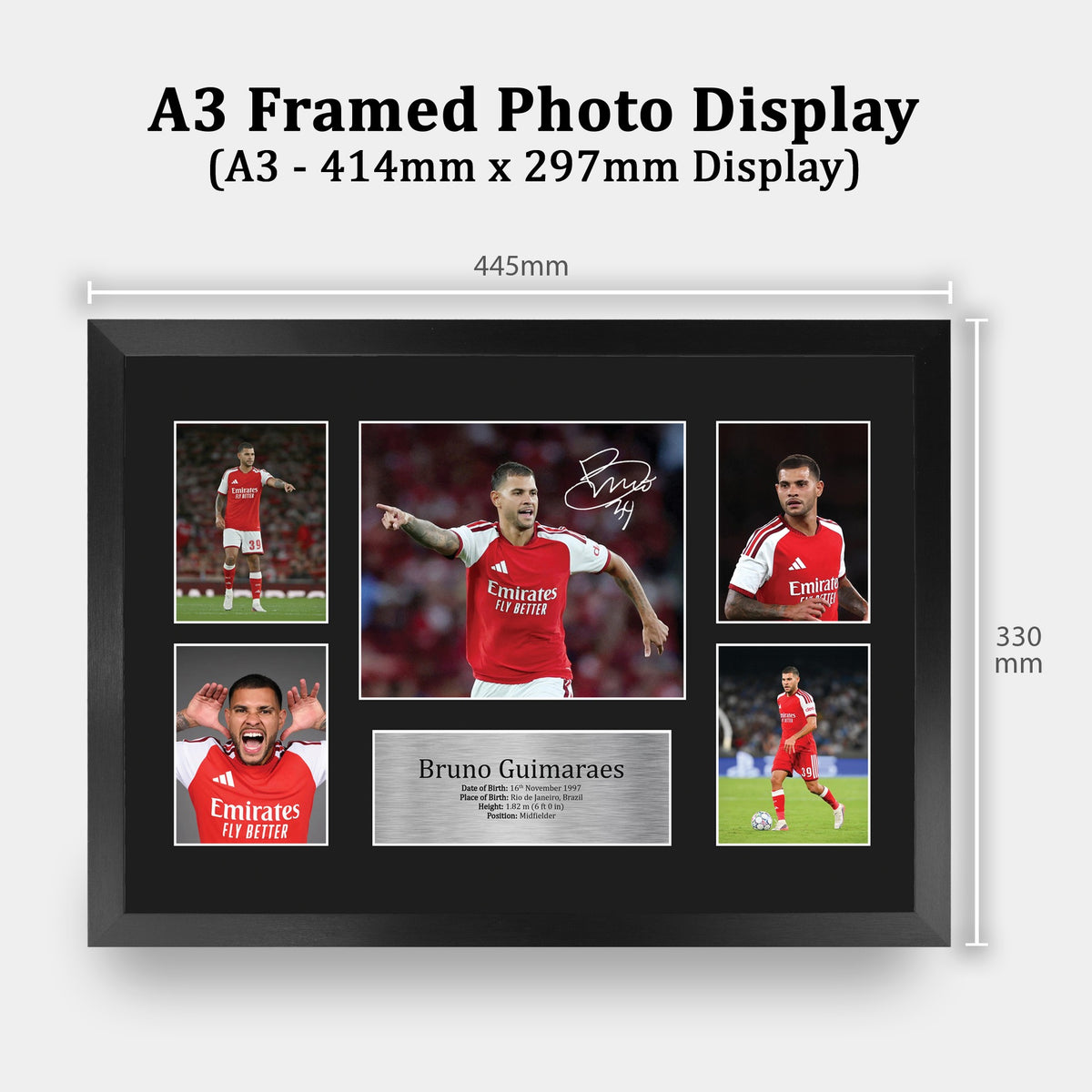 Bruno Guimaraes A3 framed print, view 2