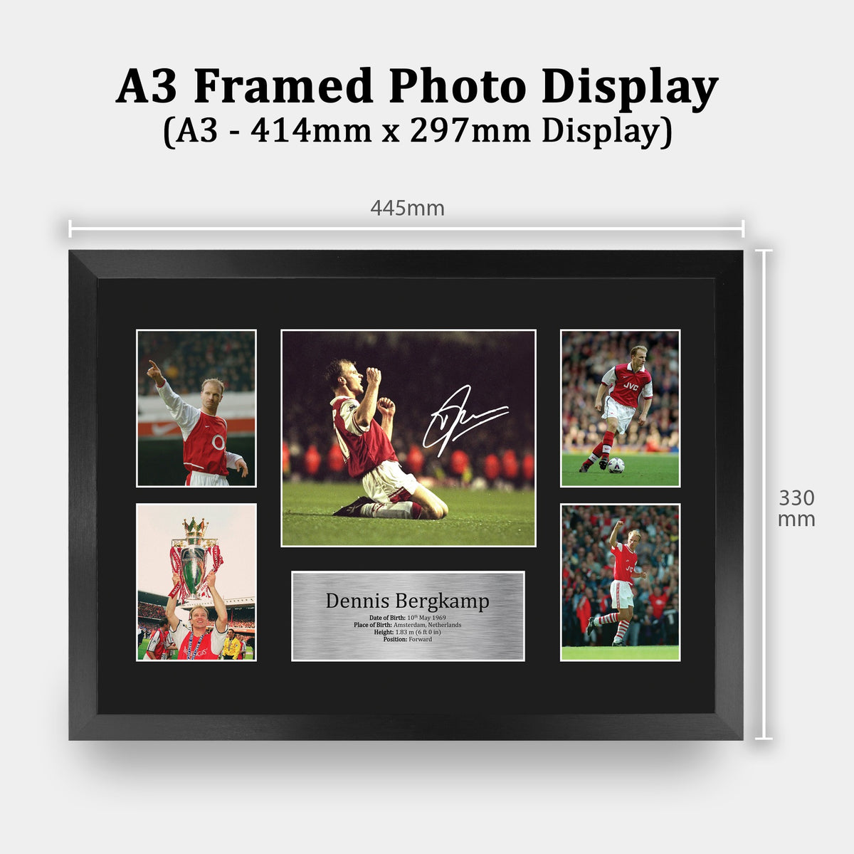 Dennis Bergkamp Storyboard A3 framed print, view 2