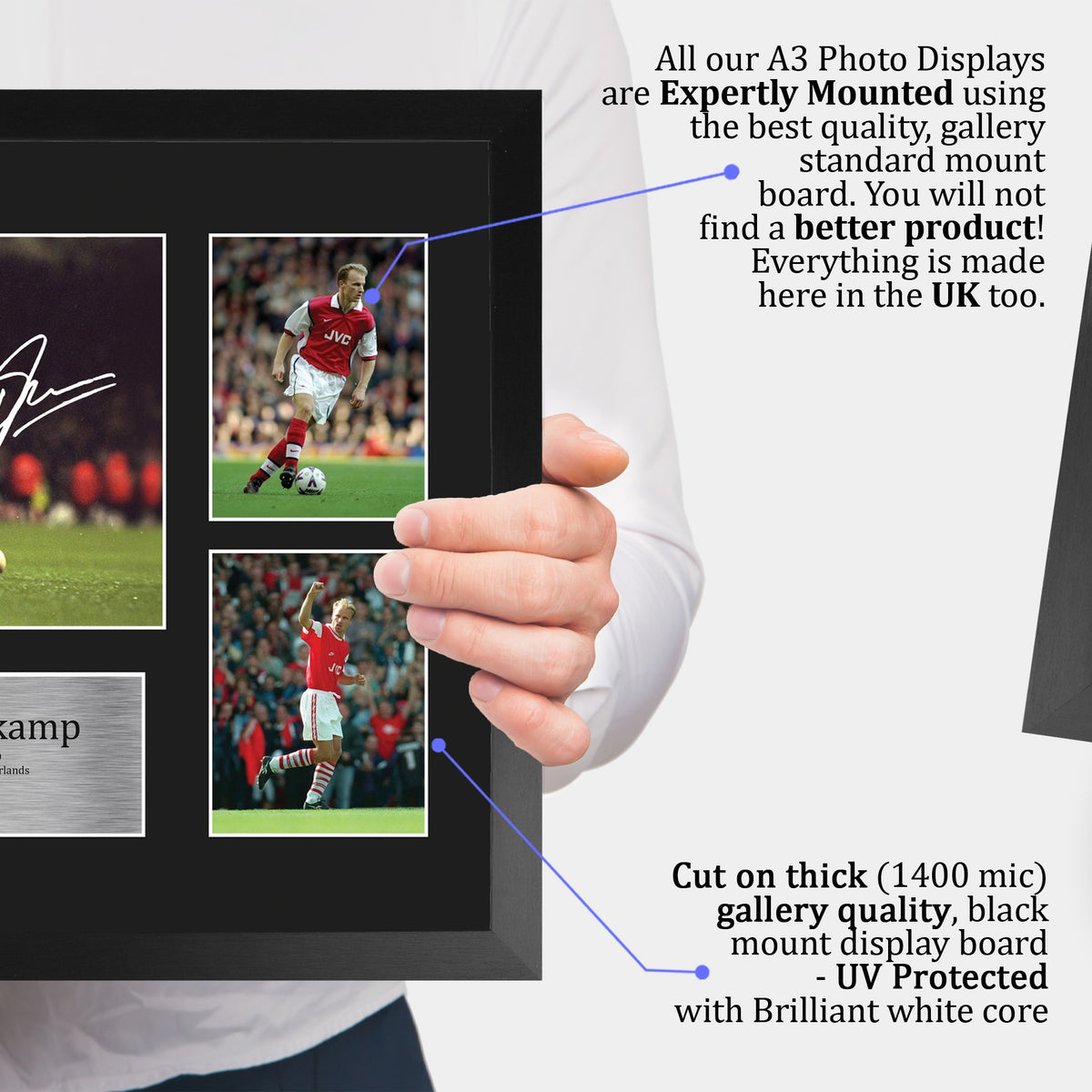 Dennis Bergkamp Storyboard A3 framed print, view 4