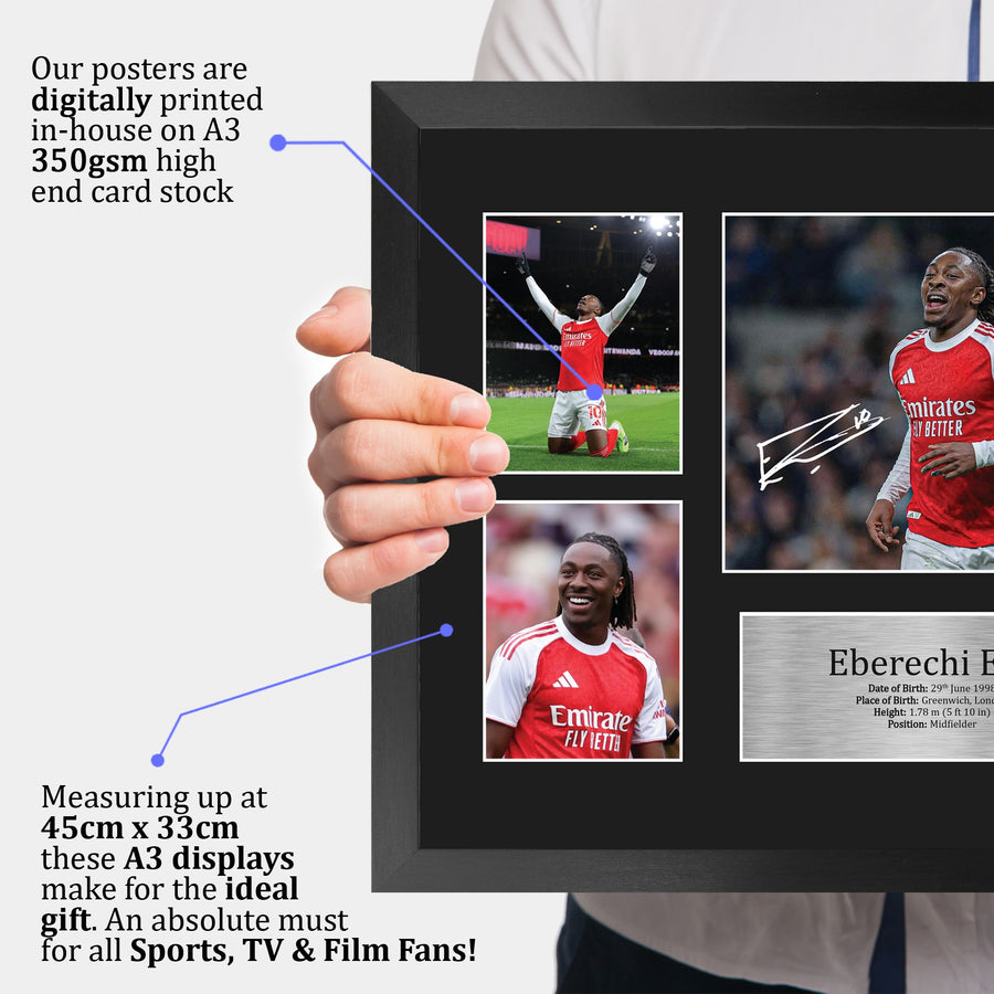 The framed print held up to show its size