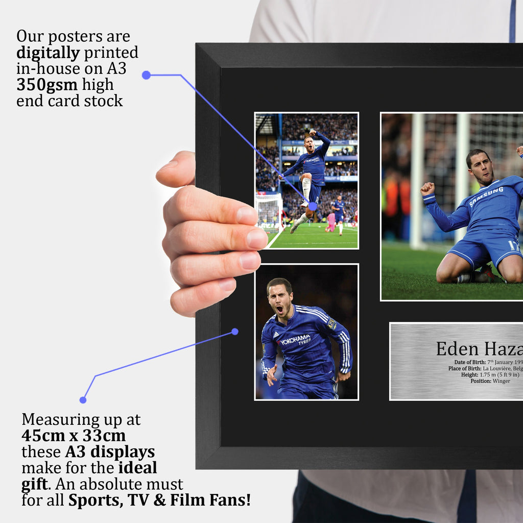 Eden Hazard A3 framed print, view 3