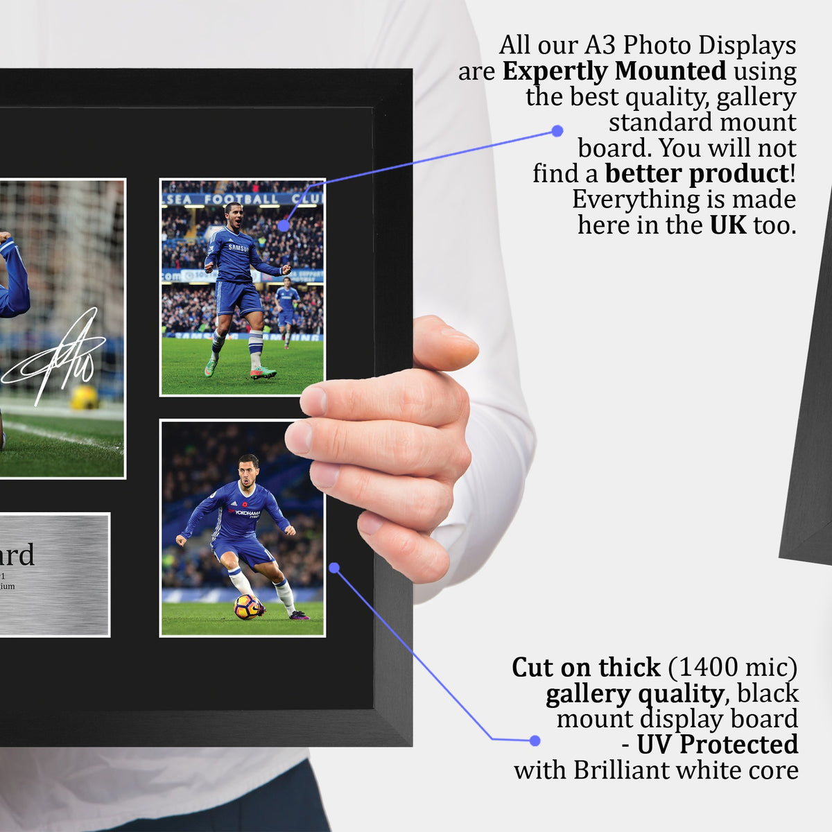 Eden Hazard A3 framed print, view 4