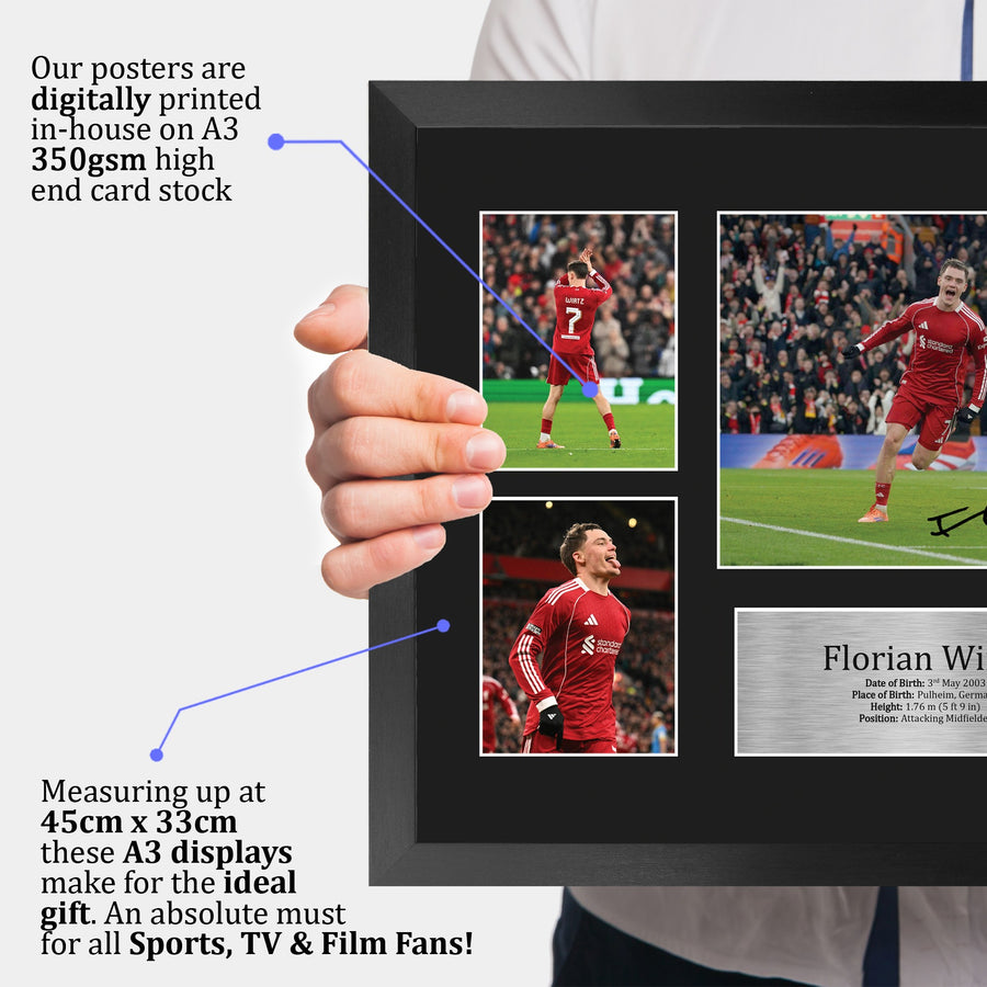 The framed print held up to show its size