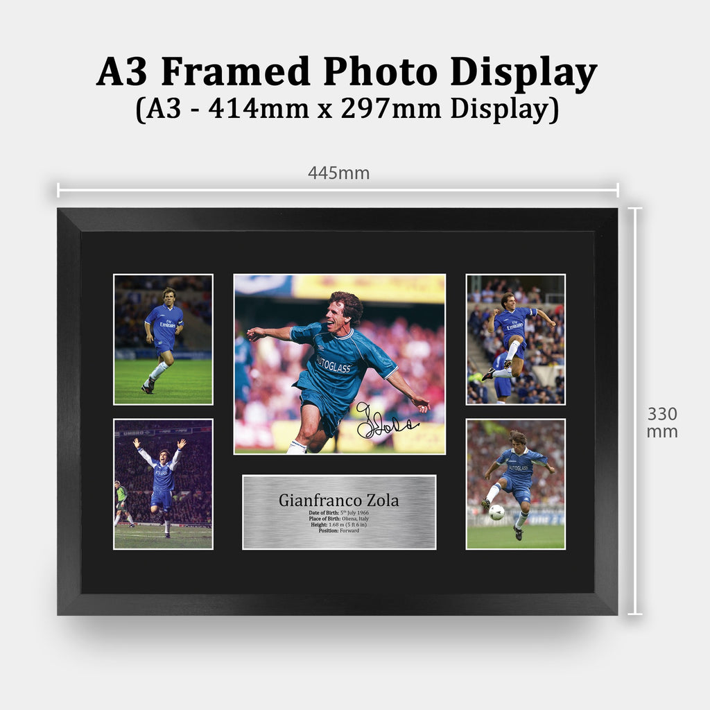 Gianfranco Zola A3 framed print, view 2