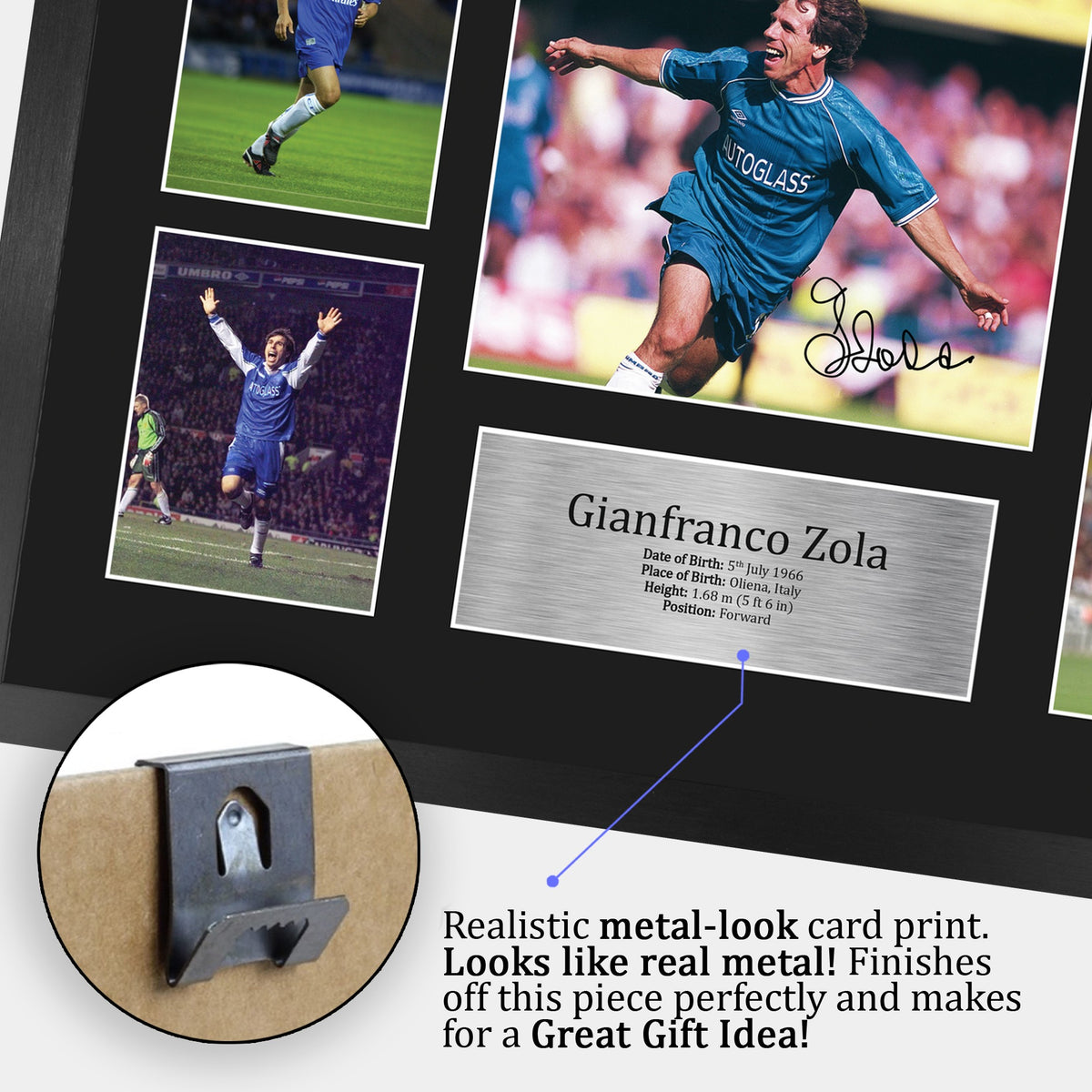 Gianfranco Zola A3 framed print, view 5