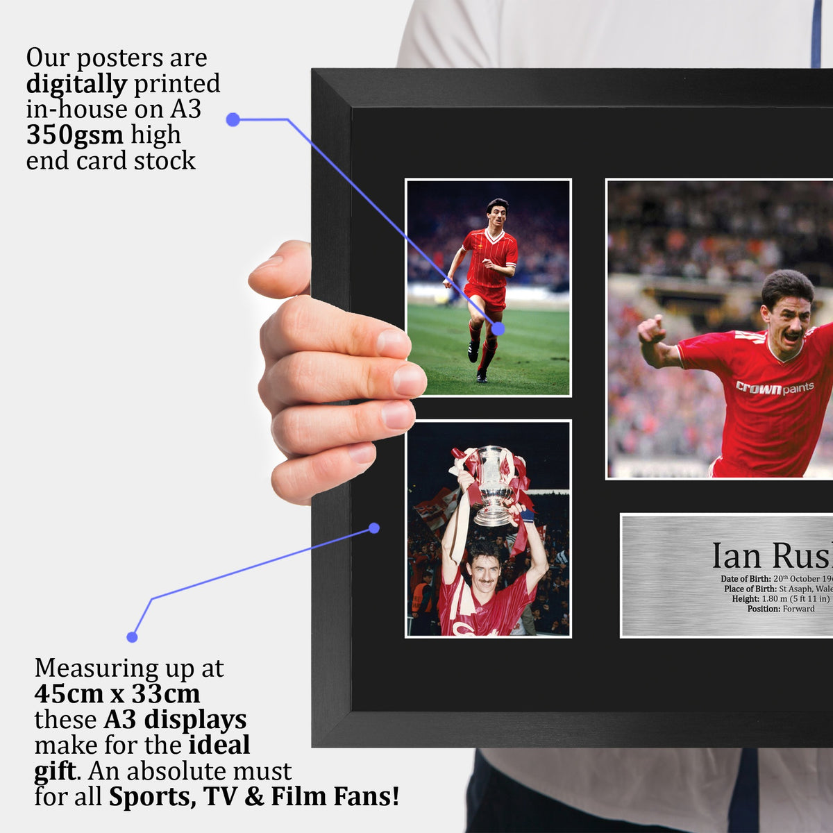 Ian Rush A3 framed print, view 3