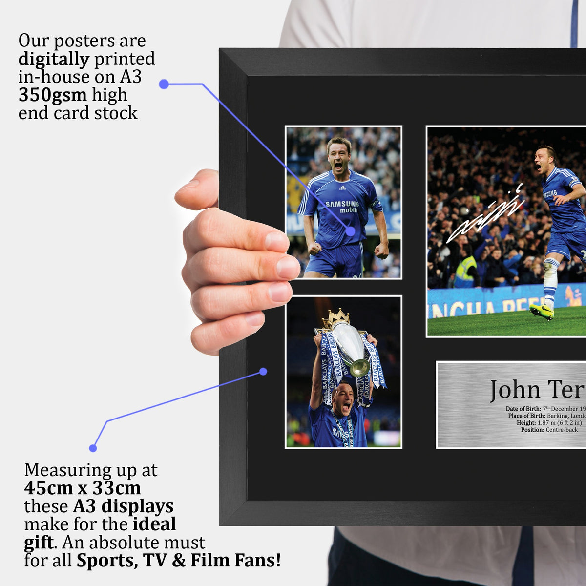 John Terry A3 framed print, view 3