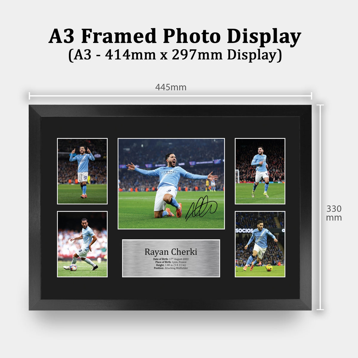 Rayan Cherki A3 framed print, view 2