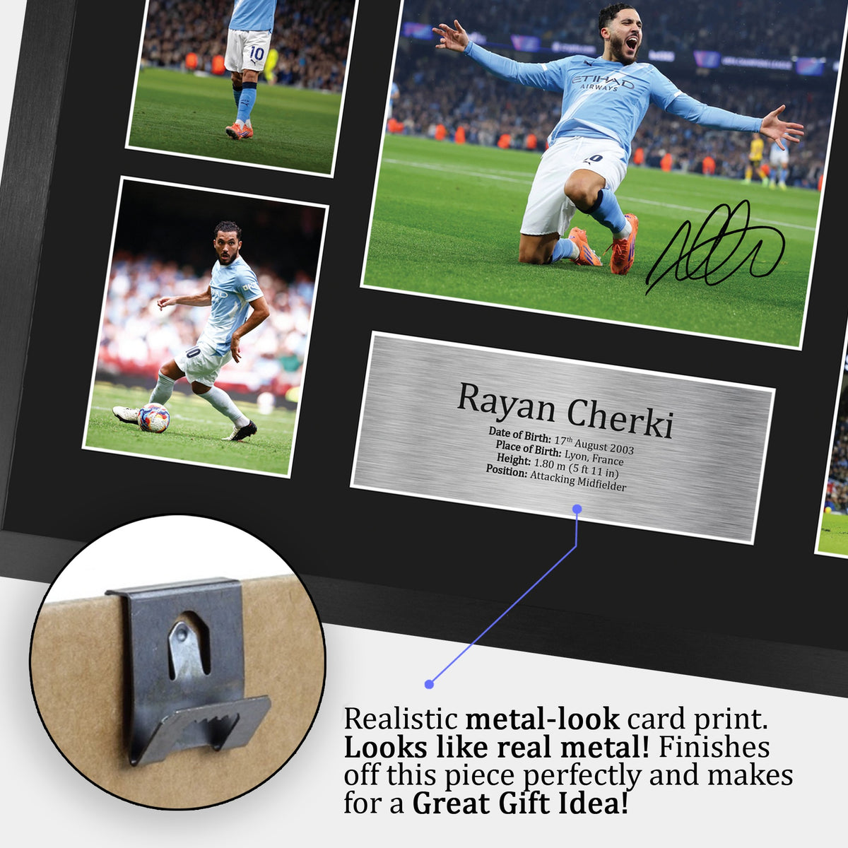 Rayan Cherki A3 framed print, view 5