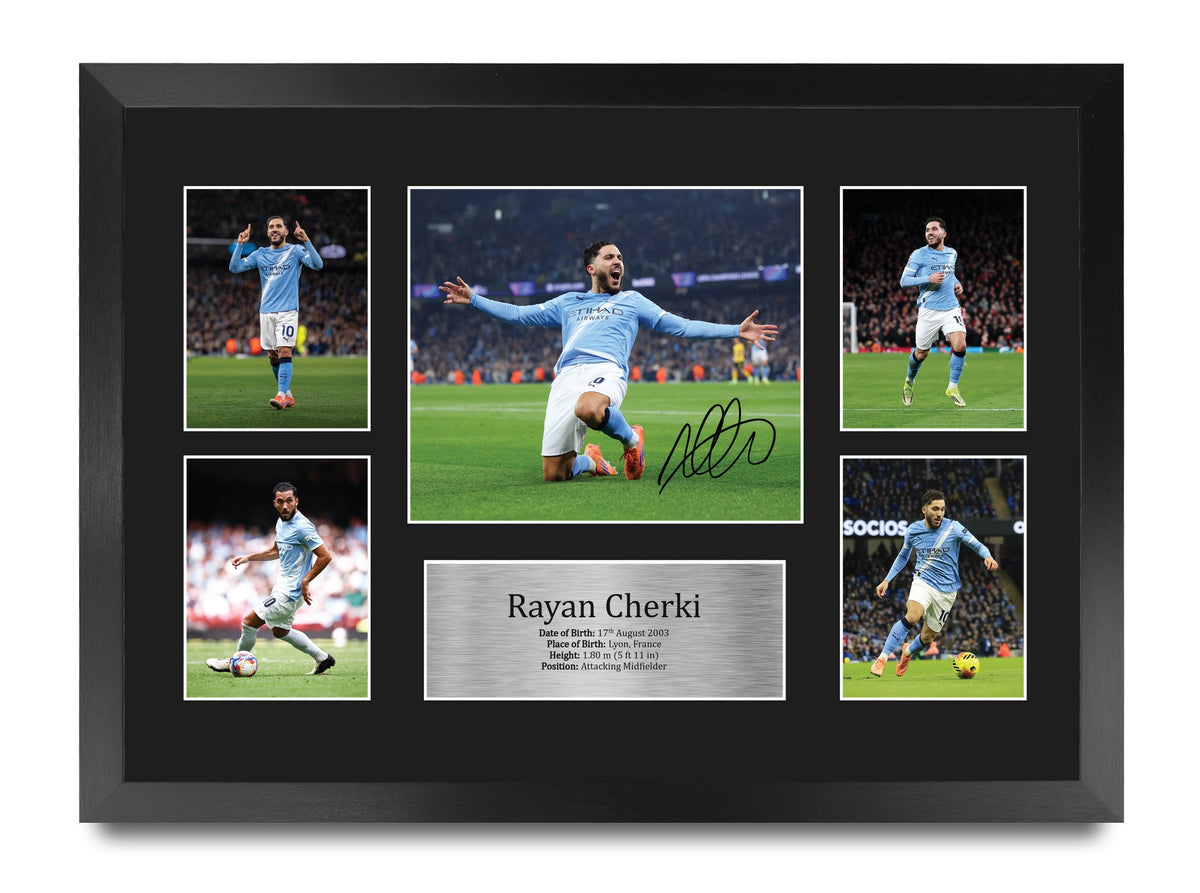 Rayan Cherki A3 framed print