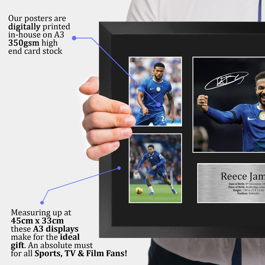 The framed print held up to show its size