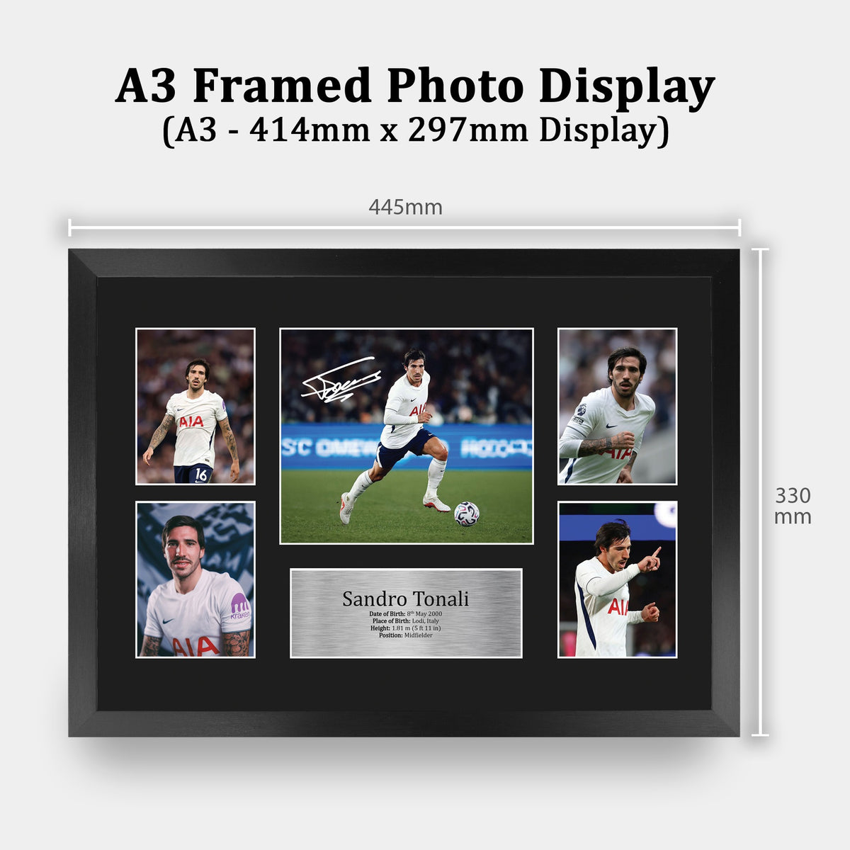 Sandro Tonali Storyboard A3 framed print, view 2