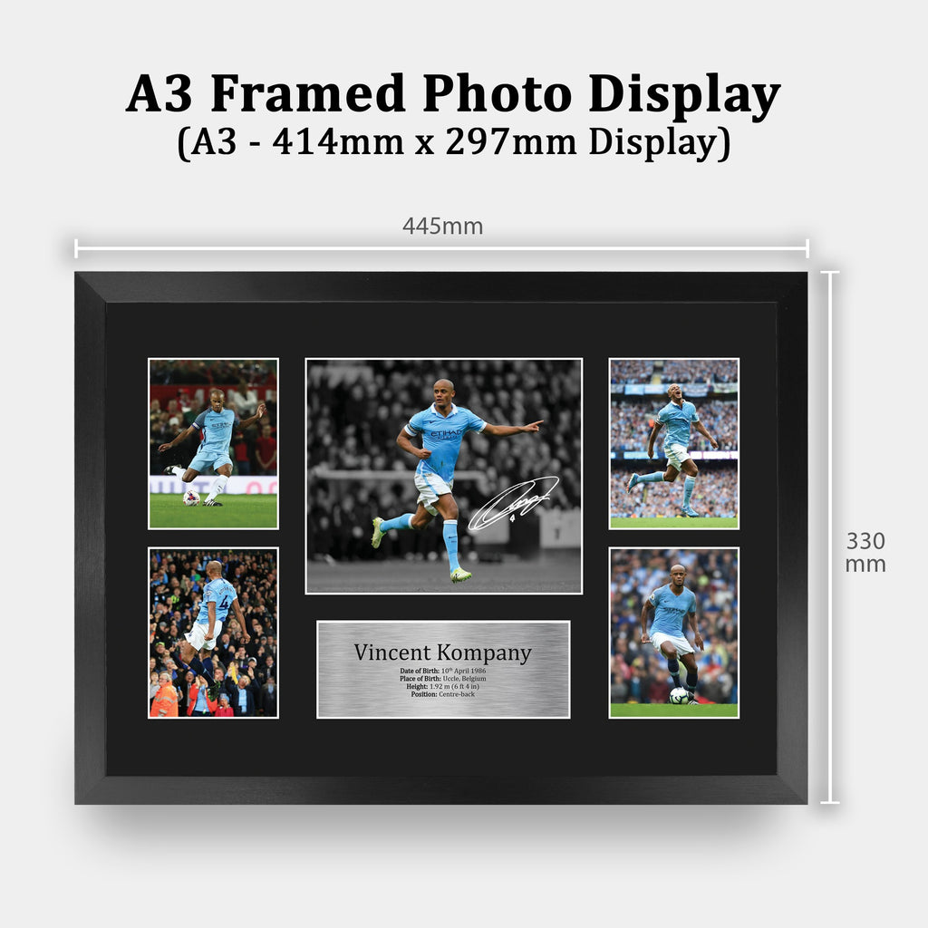 Vincent Kompany A3 framed print, view 2