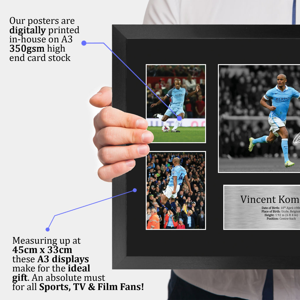 Vincent Kompany A3 framed print, view 3