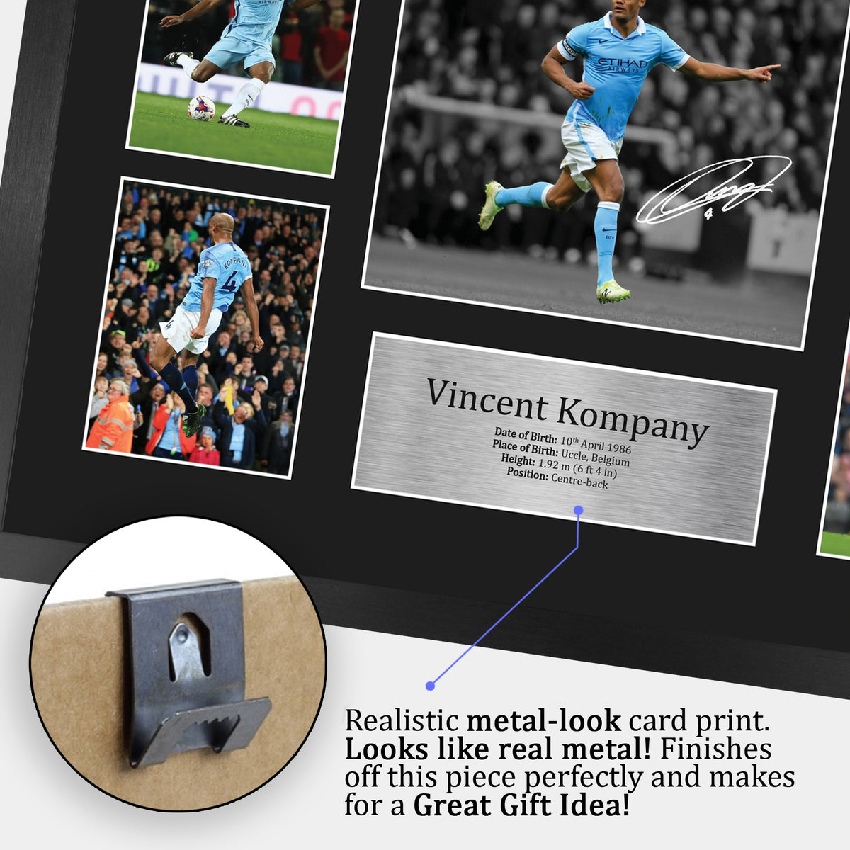 Vincent Kompany A3 framed print, view 5
