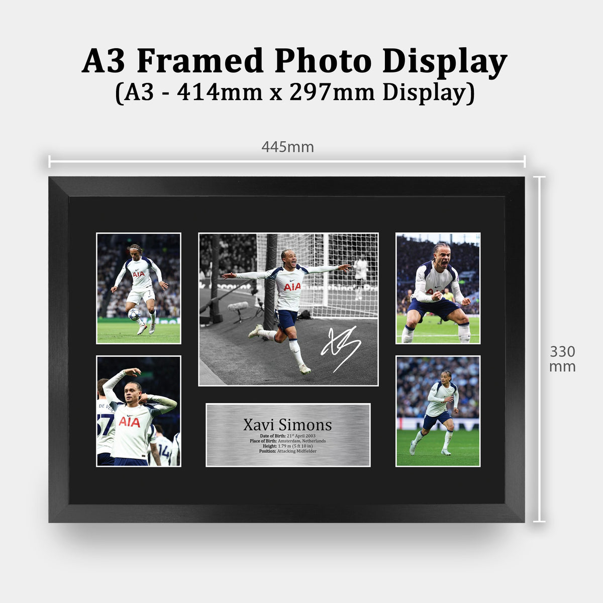 Xavi Simons Storyboard A3 framed print, view 2