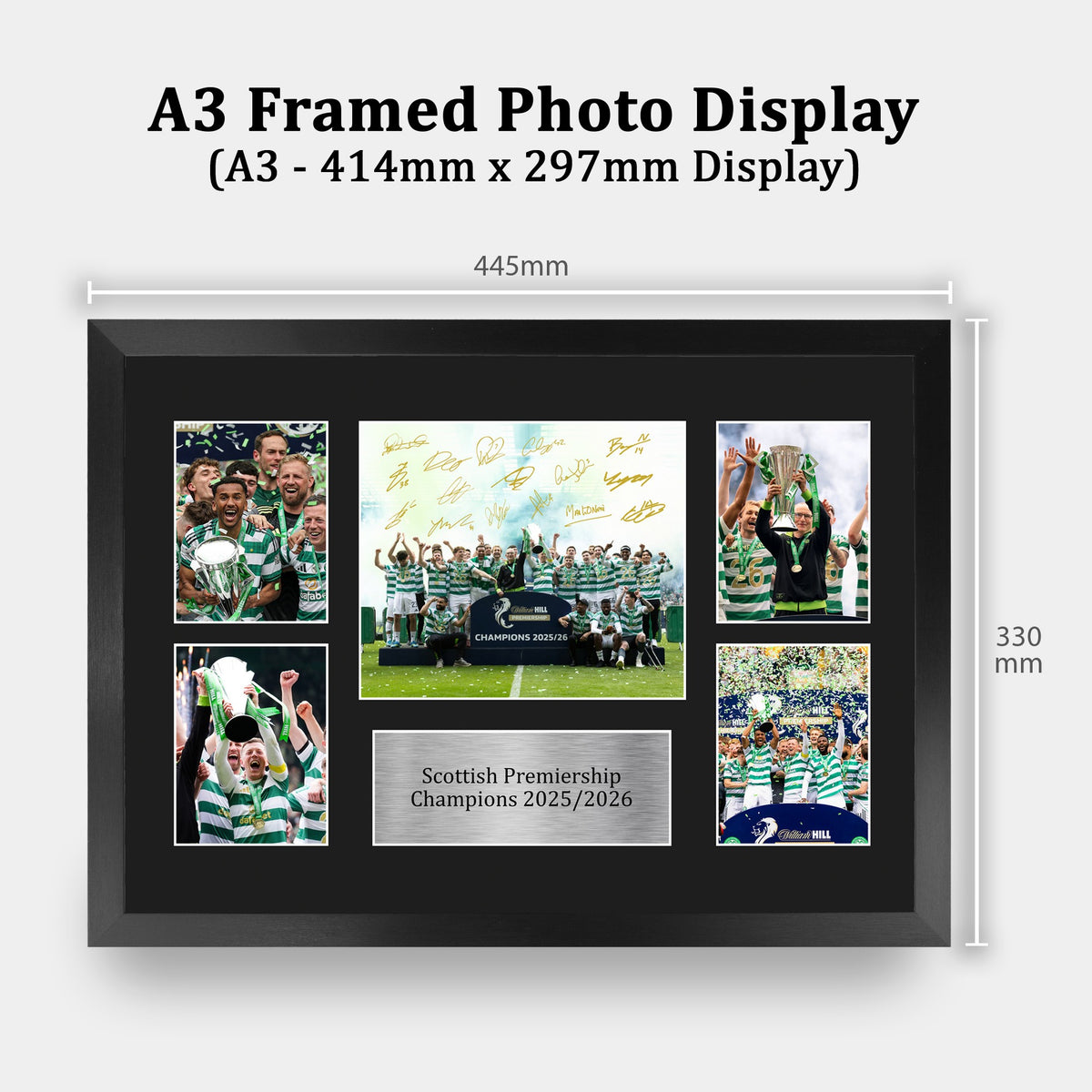 Scottish Premiership Champions 2025-2026 A3 framed print, view 2